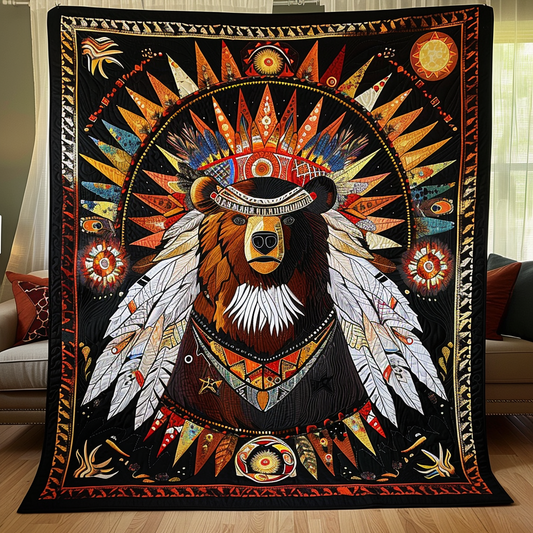 Bear's Stronghold Quilted Blanket