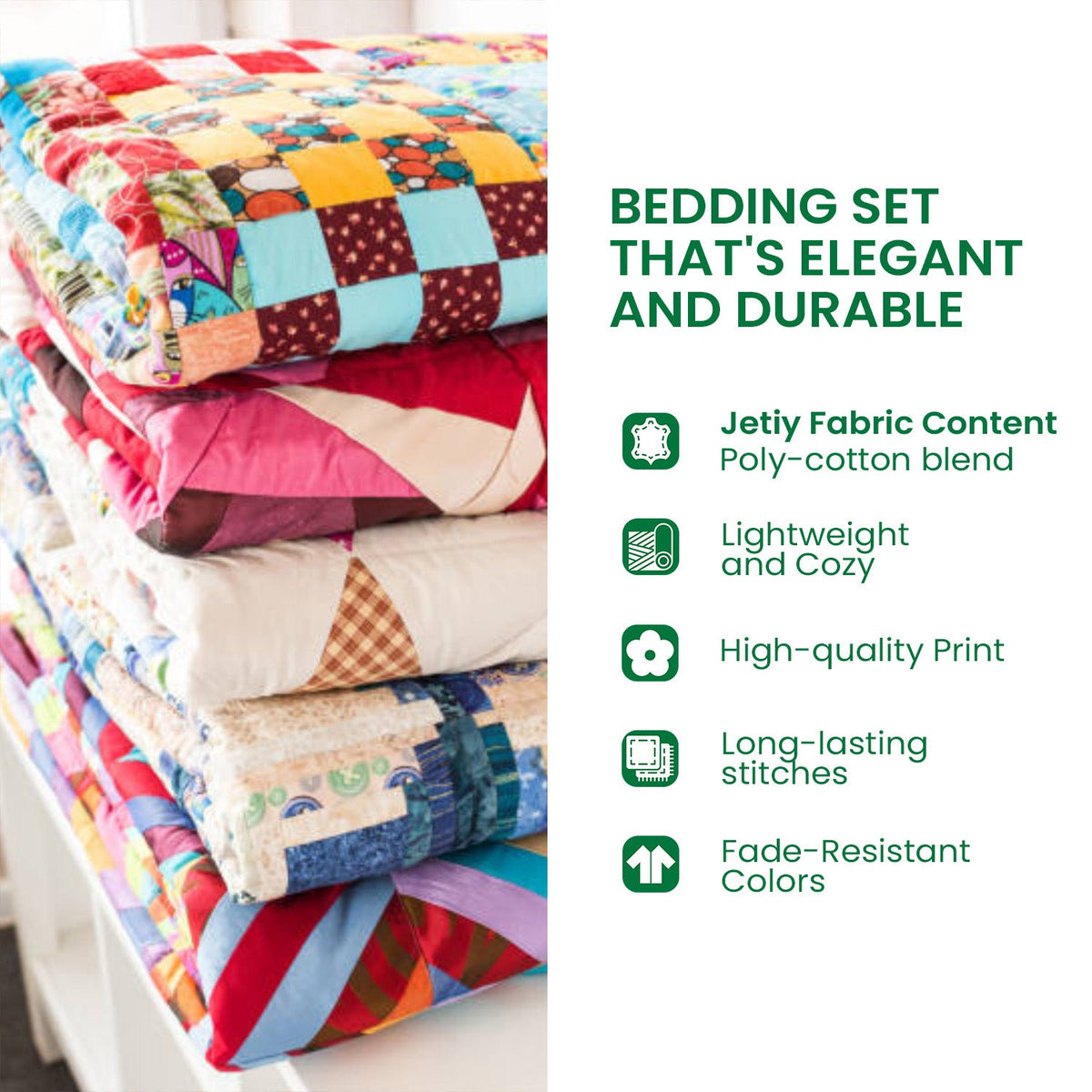 English Bulldog Love 3-Piece Quilted Bedding Set