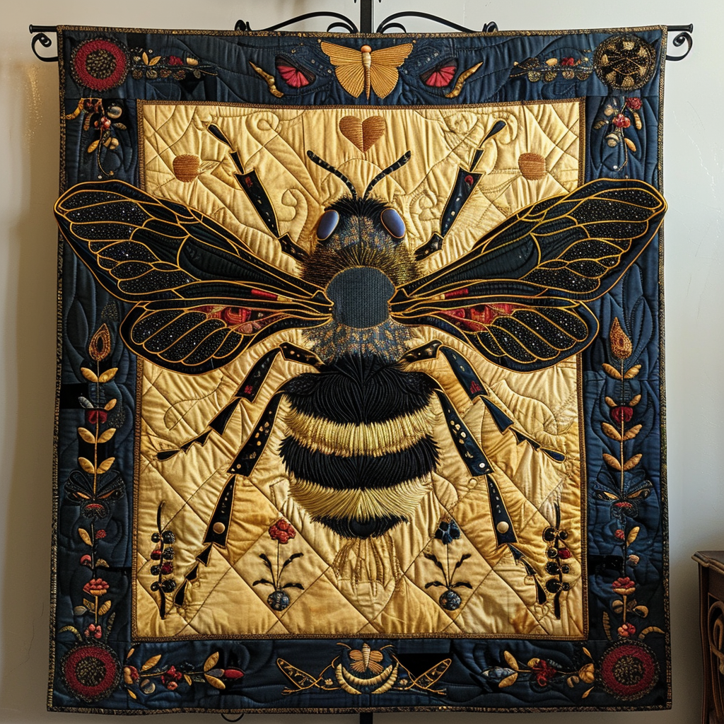 Bee Oasis Quilted Blanket