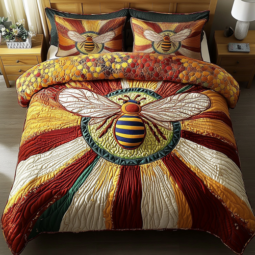 Bee Bliss 3-Piece Quilted Bedding Set