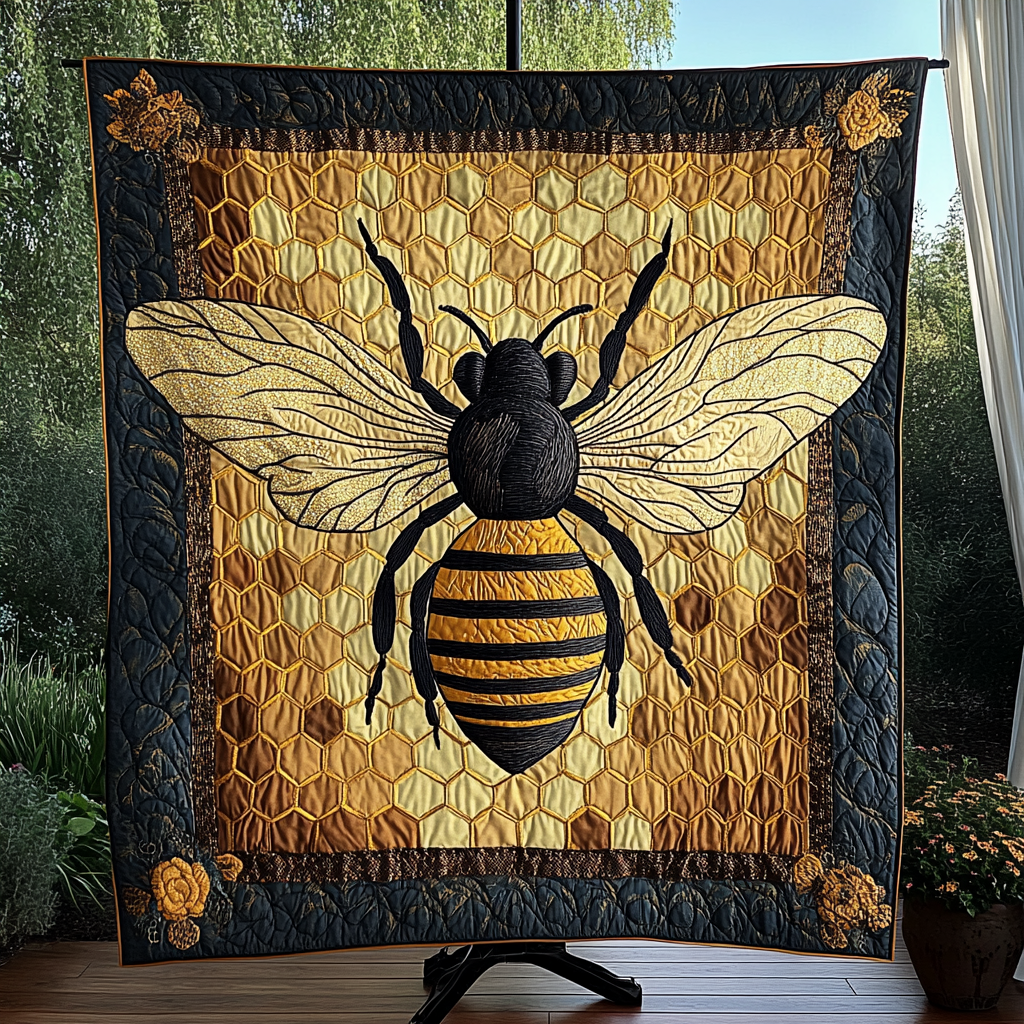Beeutiful Blooms Quilted Blanket