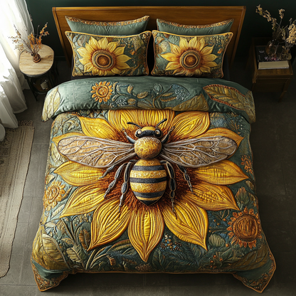Beeutiful Haven 3-Piece Quilted Bedding Set