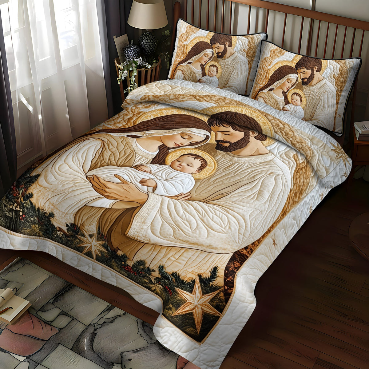 Bethlehem Blessing 3-Piece Quilted Bedding Set