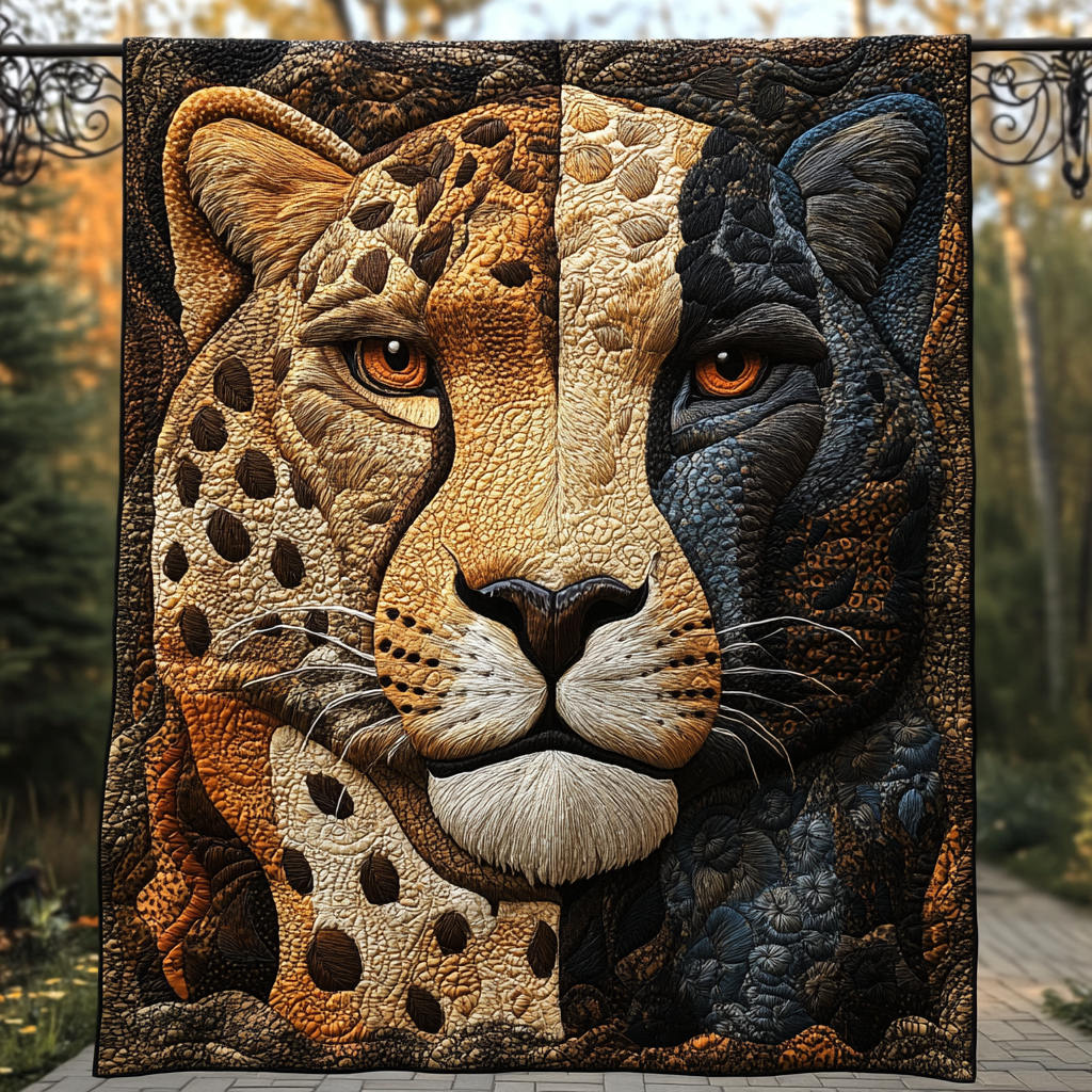 Big Cat Origin Quilted Blanket
