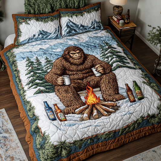 Bigfoot Tracks 3-Piece Quilted Bedding Set
