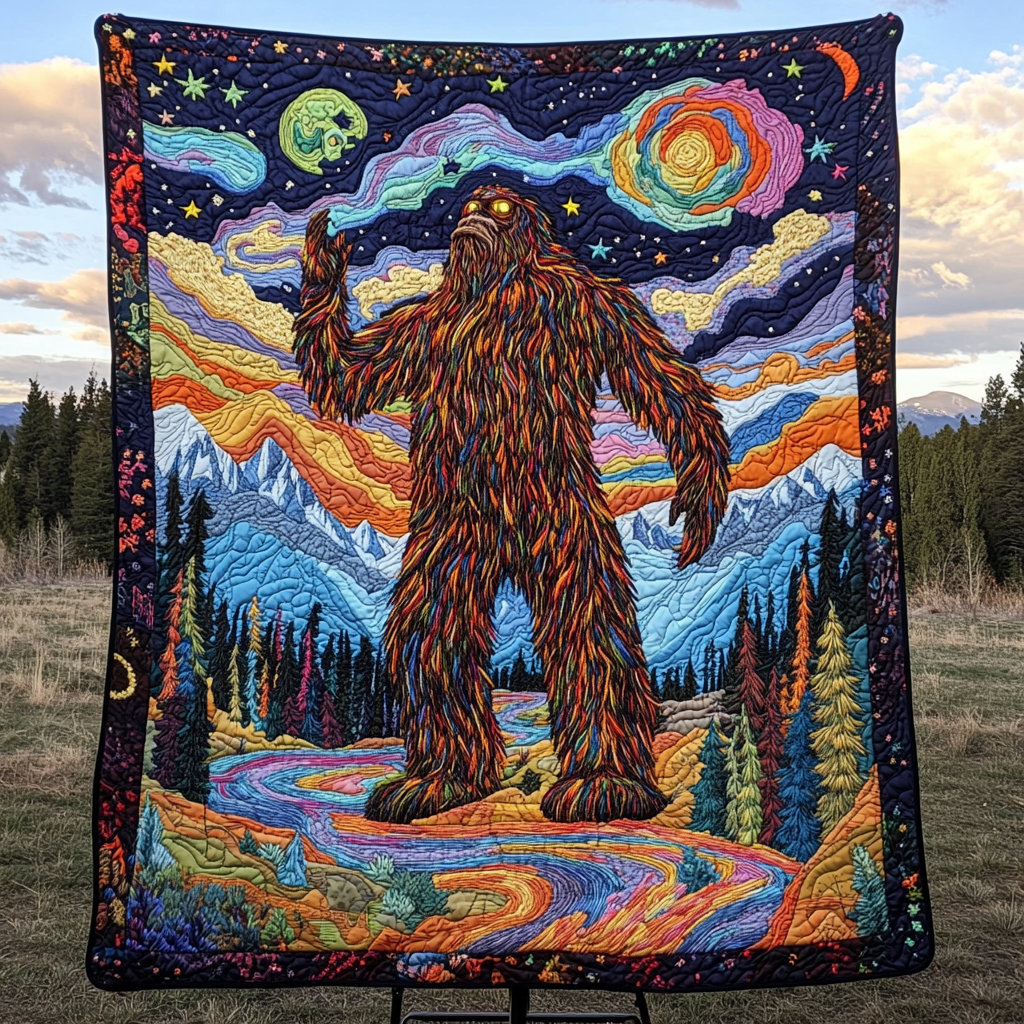 Bigfoot Trails Quilted Blanket