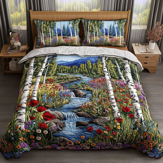 Birch Creek Meadow 3-Piece Quilted Bedding Set