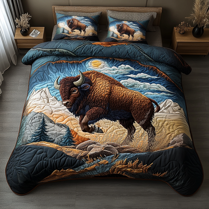 Bison Dream 3-Piece Quilted Bedding Set