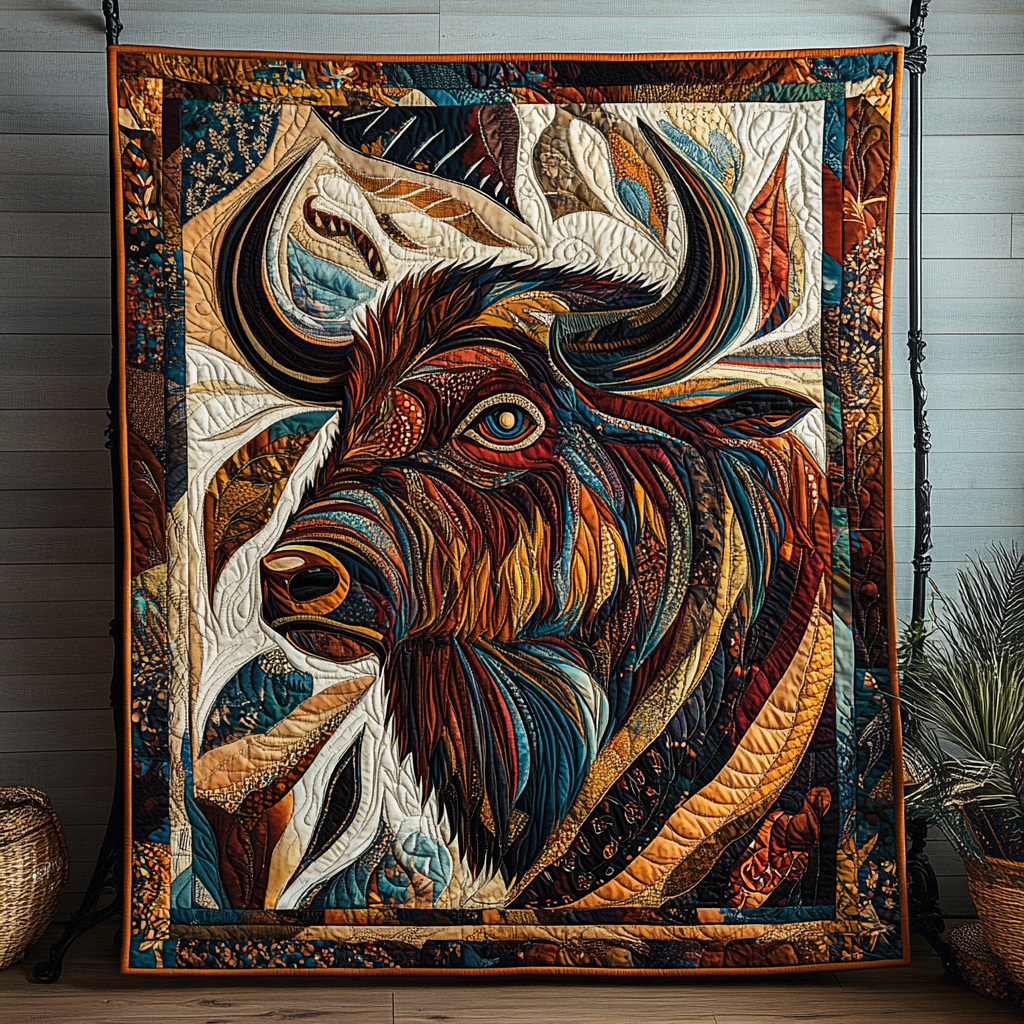 Bison Native Quilted Blanket