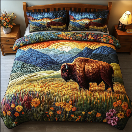 Bison Spirit 3-Piece Quilted Bedding Set