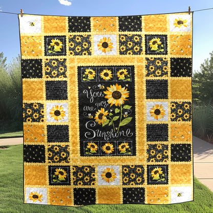 You Are My Sunshine Quilted Blanket