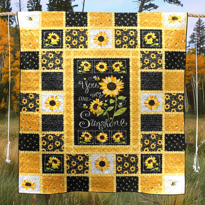 You Are My Sunshine Quilted Blanket