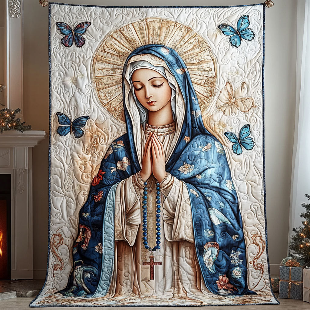 Blessed Mary Quilted Blanket