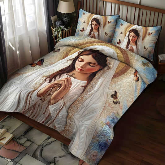 Blessed Radiance 3-Piece Quilted Bedding Set