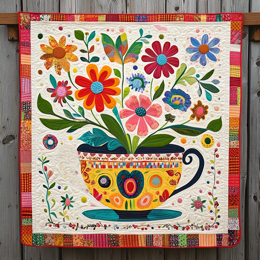 Bloom Cup Quilted Blanket