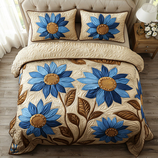 Bloom Glow 3-Piece Quilted Bedding Set