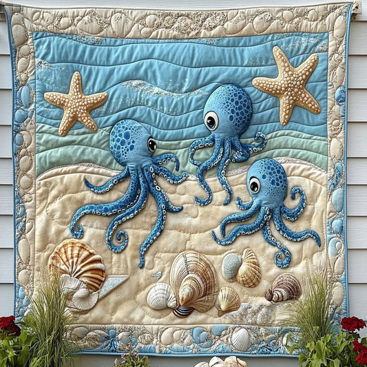Bloom of Arms Quilted Blanket