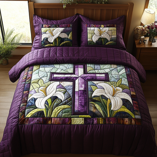 Blooming Fate Quilted Bedding Set