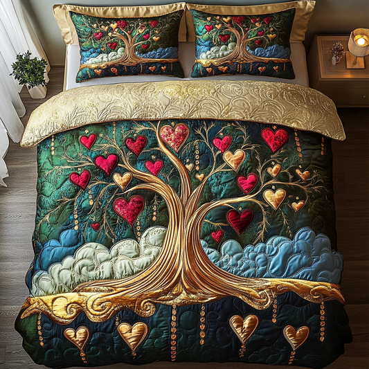 Blooming Affection 3-Piece Quilted Bedding Set