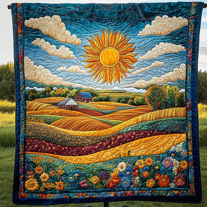 Blooming Fields Quilted Blanket