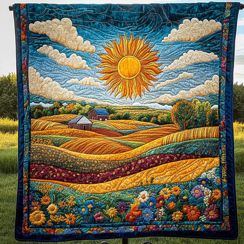 Blooming Fields Quilted Blanket