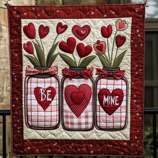 Blooming Hearts Quilted Blanket