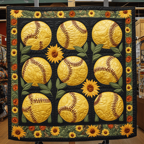 Blooming Home Run Quilted Blanket