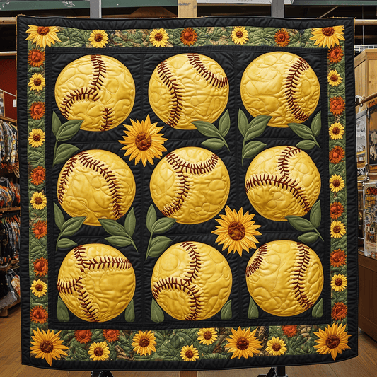 Blooming Home Run Quilted Blanket