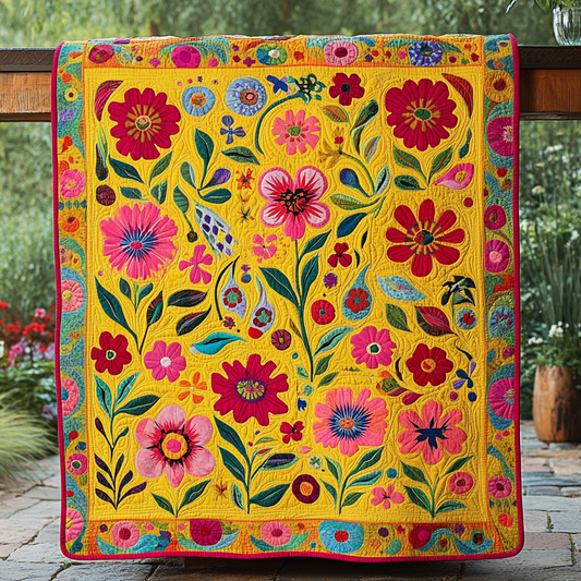Blooming Joy Quilted Blanket