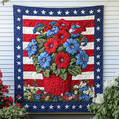 Blooming Liberty Quilted Blanket