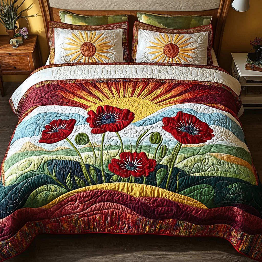 Blooming Meadows 3-Piece Quilted Bedding Set