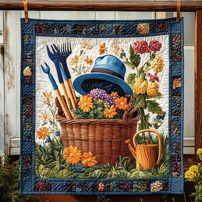 Blooming Pansies Quilted Blanket