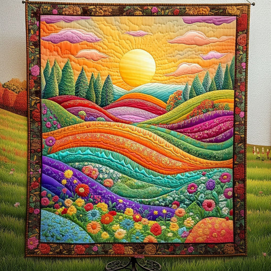 Blooming Valley Quilted Blanket