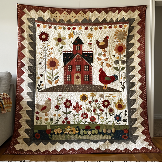 Blossom Barnyard Quilted Blanket