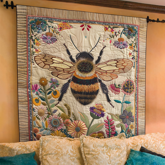 Blossom Bee Quilted Blanket
