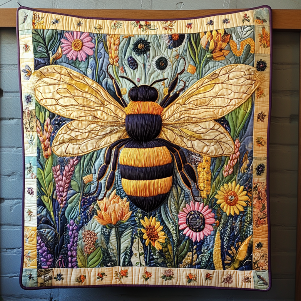 Blossom & Buzz Quilted Blanket