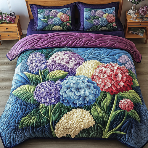 Blossom Haven 3-Piece Quilted Bedding Set
