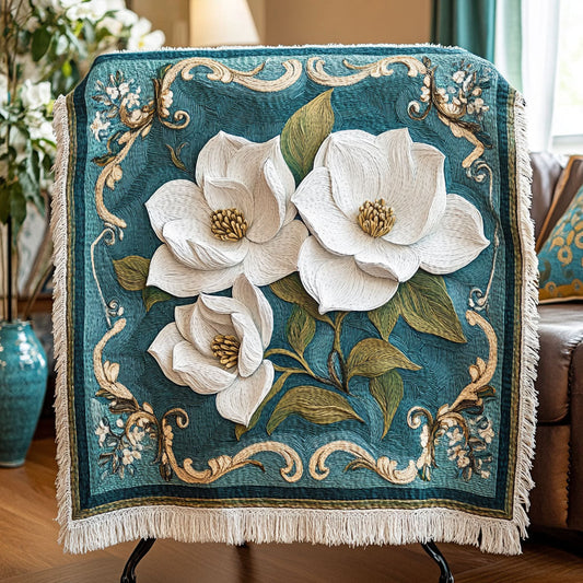 Blossom Haven Woven Throw Blanket