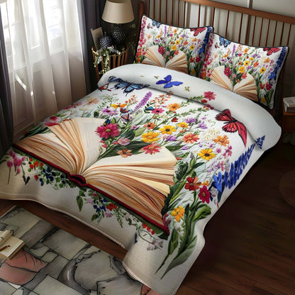 Blossom Of Knowledge 3-Piece Quilted Bedding Set