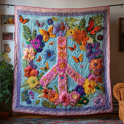 Blossom Peace Quilted Blanket