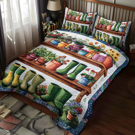 Blossom Shelf 3-Piece Quilted Bedding Set