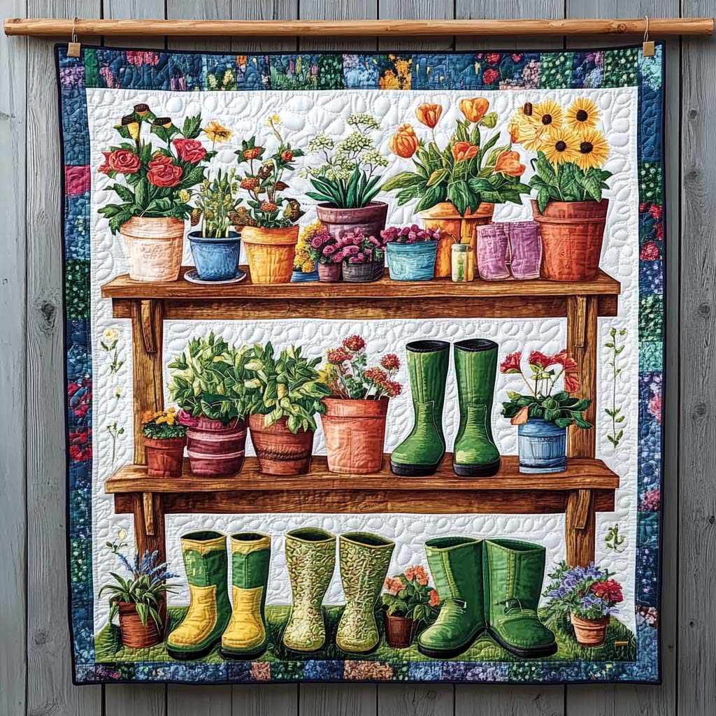 Blossom Shelf Quilted Blanket