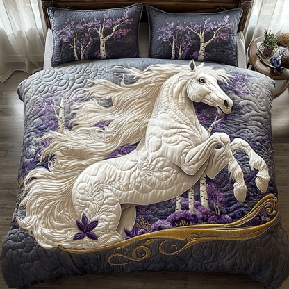 Blossom and Bridle 3-Piece Quilted Bedding Set