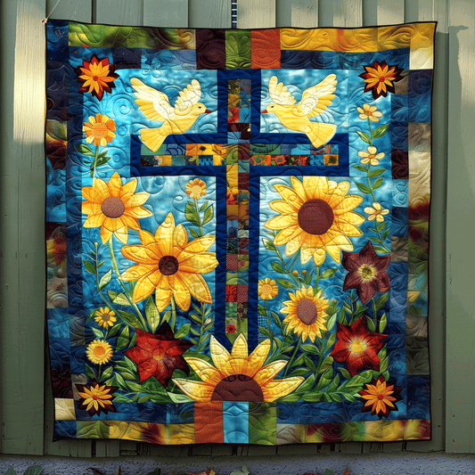Blossoming Faith Quilted Blanket