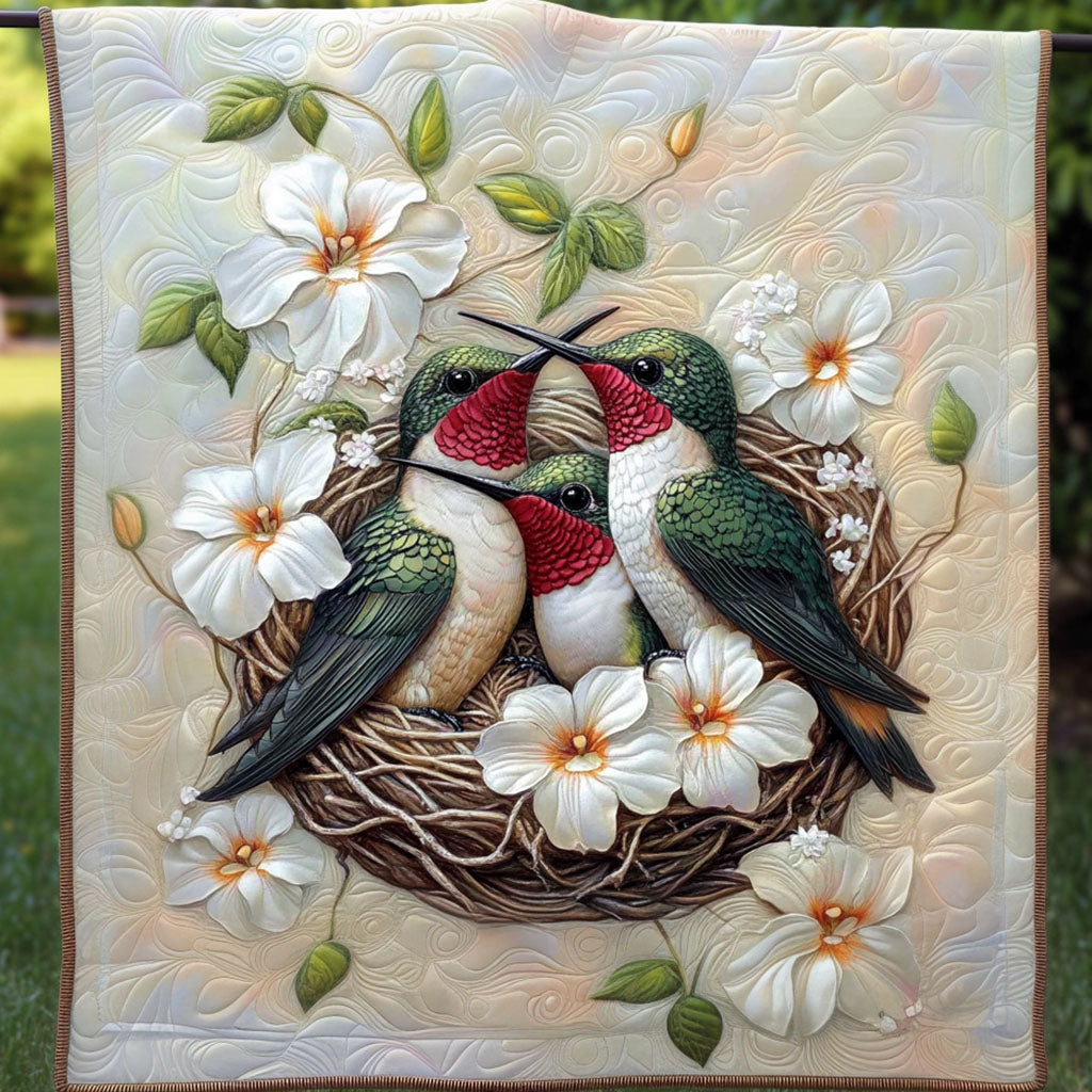 Blossoming Melody Quilted Blanket