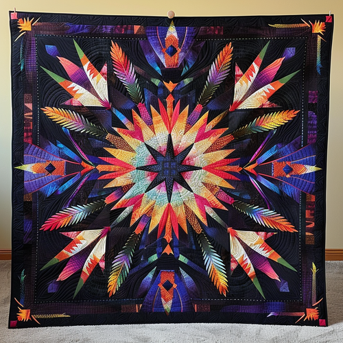 Blue Feather Heritage Quilted Blanket