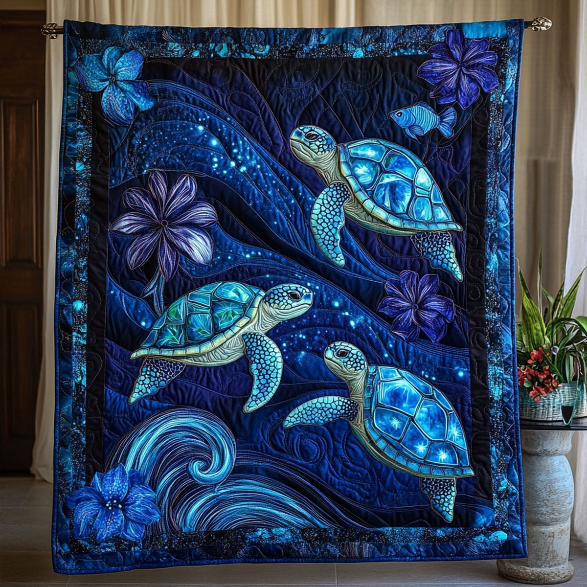 Blue Horizon Quilted Blanket