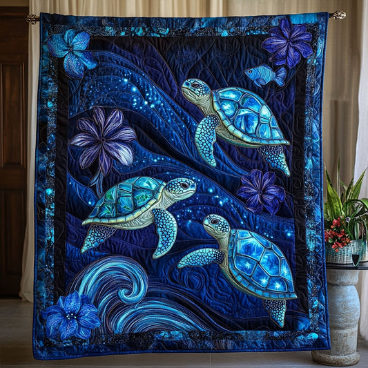 Blue Horizon Quilted Blanket