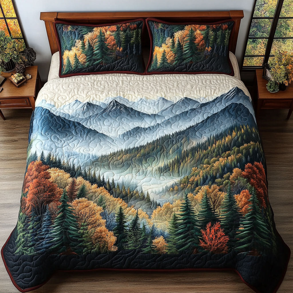 Blue Ridge Beauty 3-Piece Quilted Bedding Set