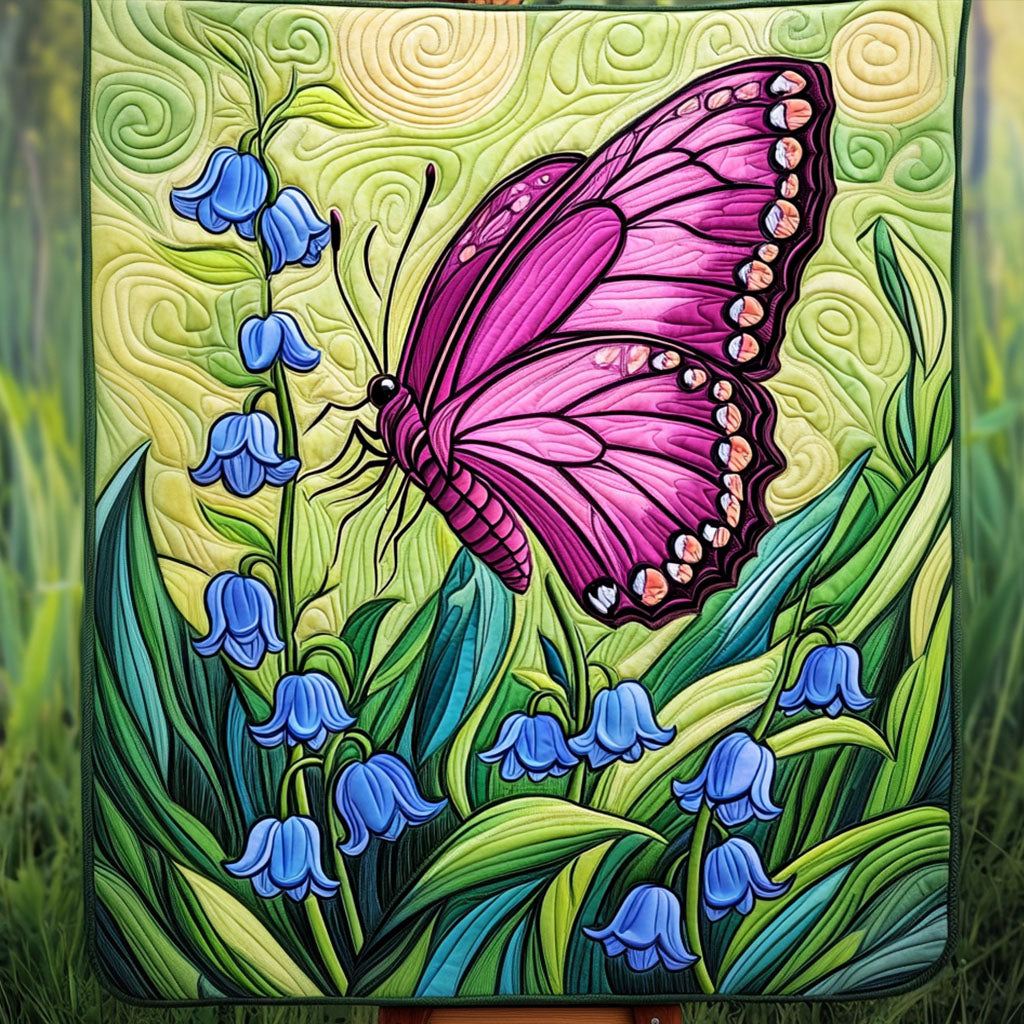 Bluebell Beauty Quilted Blanket